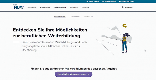 Neues Online-Portal zeigt Weiterbildungsmöglichkeiten