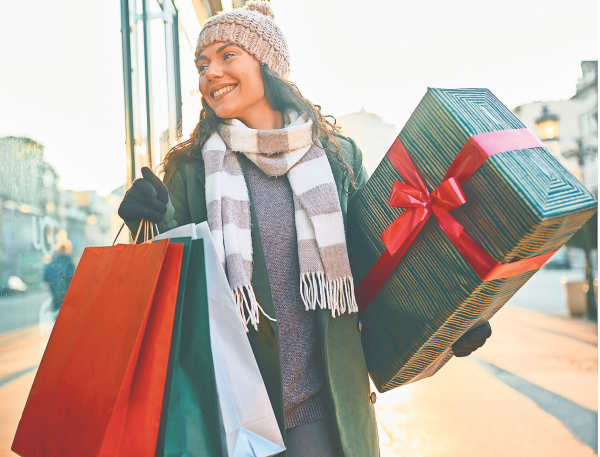 Den Weihnachtseinkauf genießen