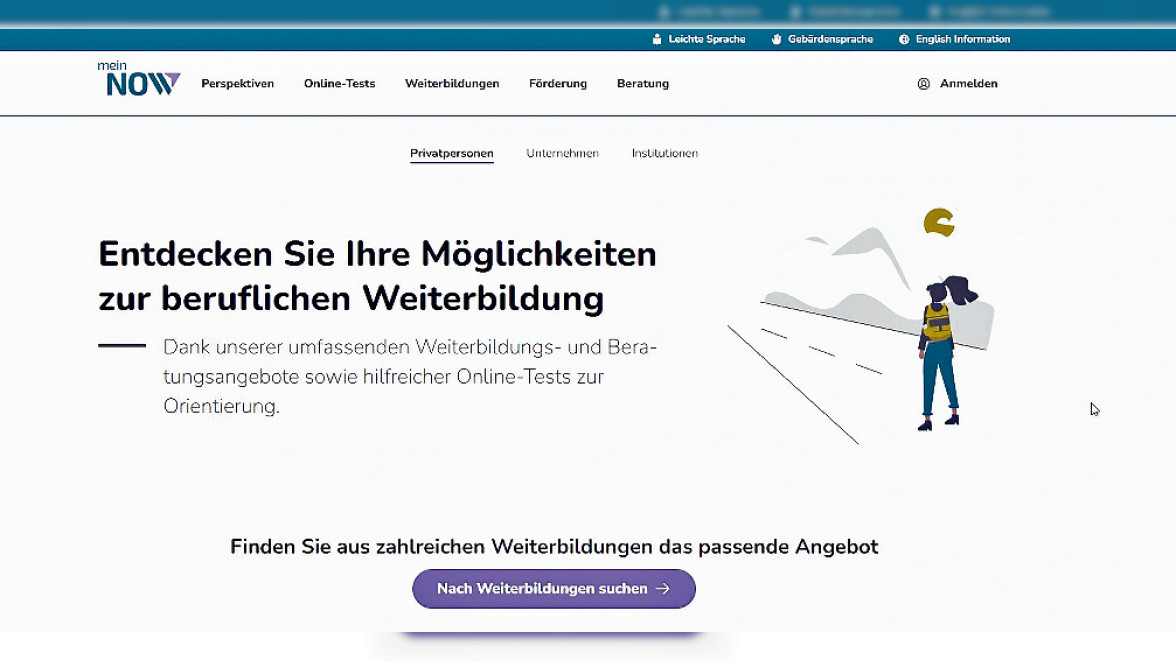 Neues Online-Portal zeigt Weiterbildungsmöglichkeiten