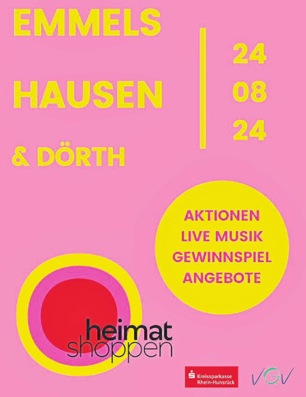Weinmarkt in Emmelshauen: „Heimat Shoppen“ am 24. August