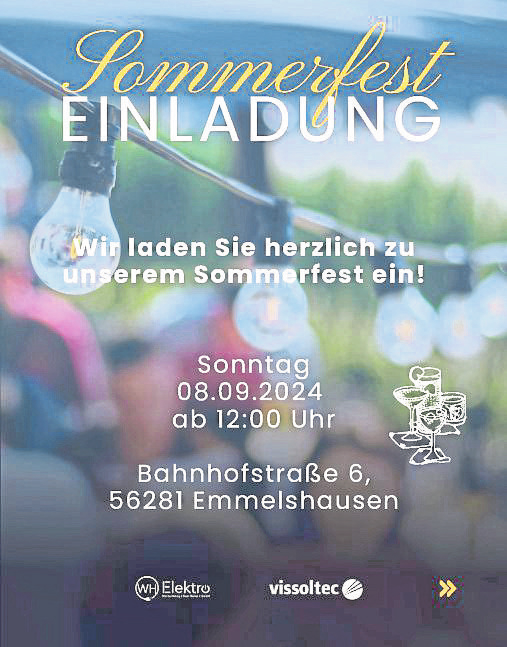 Sommerfest bei WH Elektro in Emmelshausen