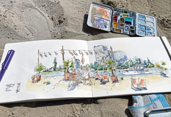 Urlaub mit Stift und Pinsel
