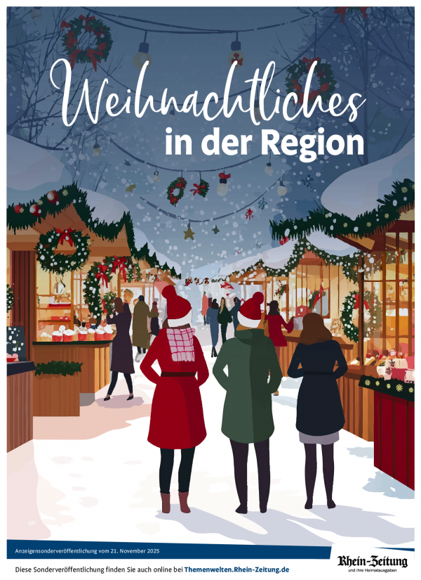 Weihnachtsdorf in Andernach: Im MiIttelpunkt die Lebende Krippe