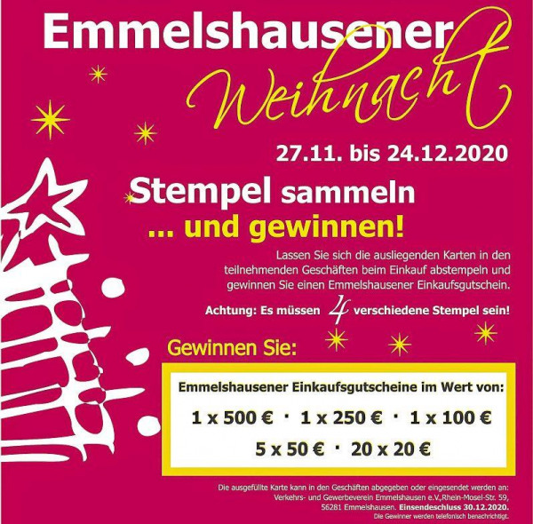 Weihnachtsgewinnspiel in Emmelshausen