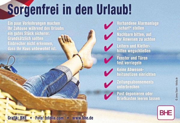 Auch Einbrecher freuen sich schon auf die neue „Reisefreiheit“