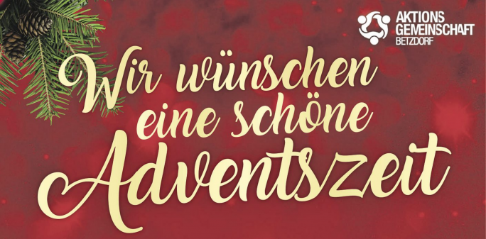 Wir wünschen eine schöne Adventszeit