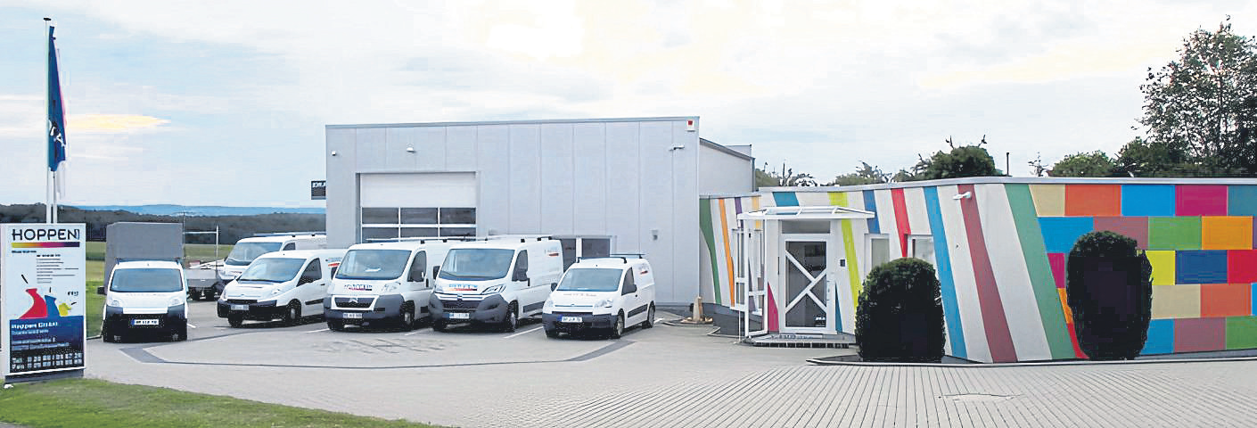 Malerbetrieb Hoppen GmbH im Gewerbegebiet in Großmaischeid