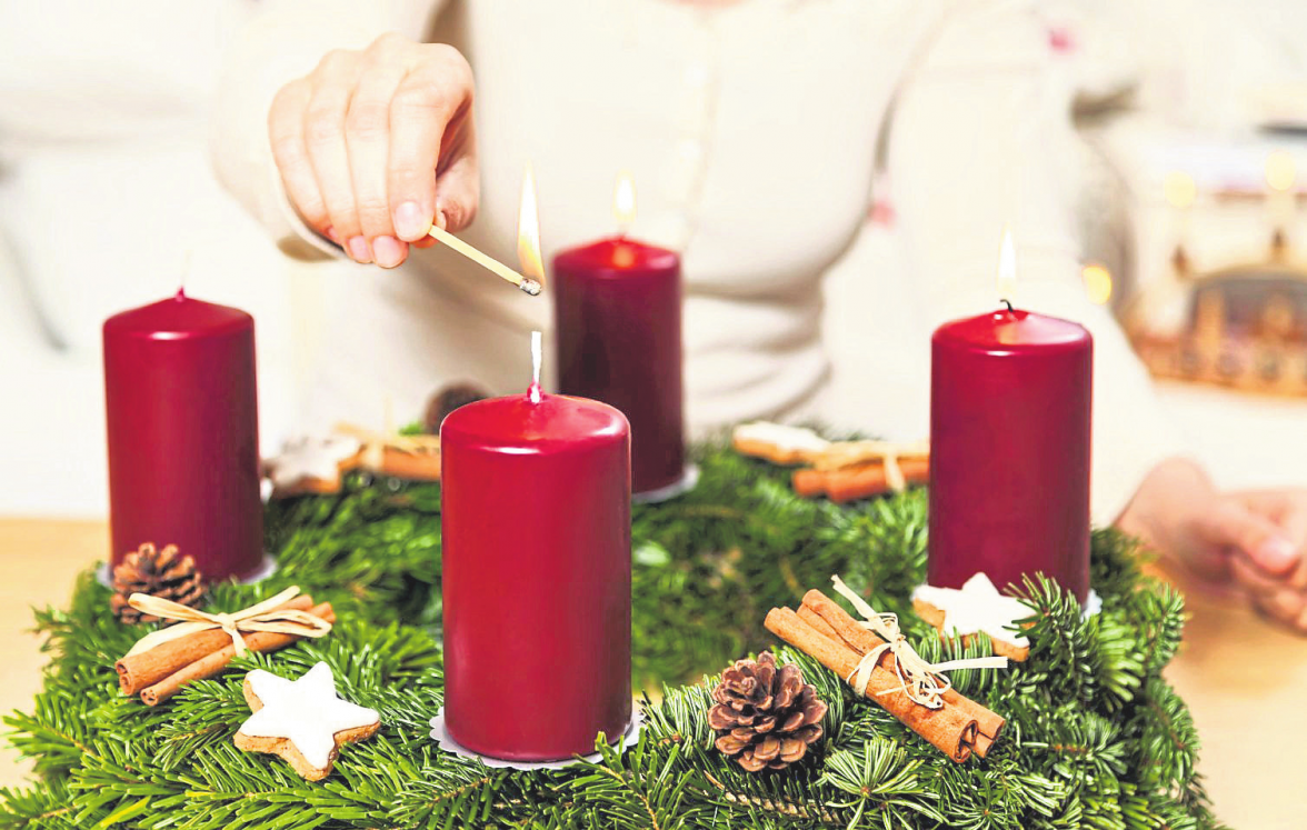 Der Adventskranz: Eine Kerze für jeden Adventssonntag