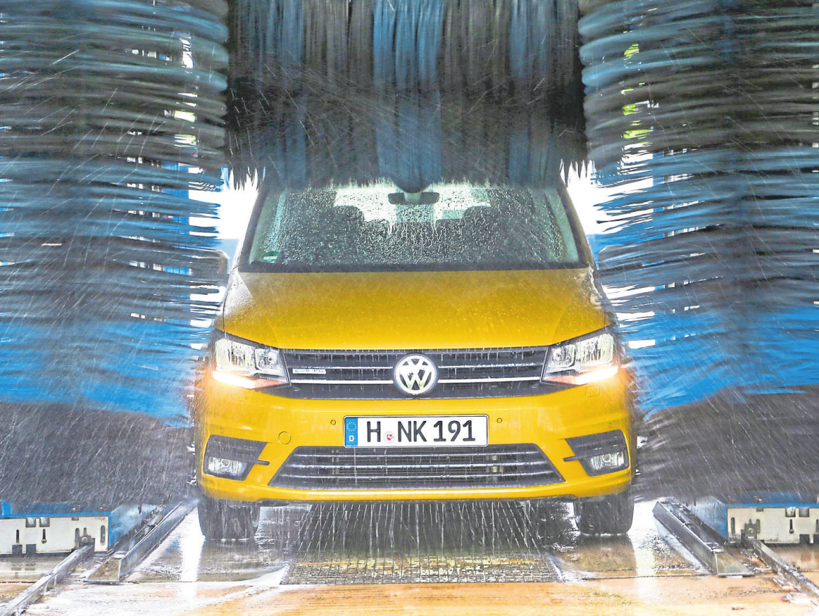 Autowäsche im Winter