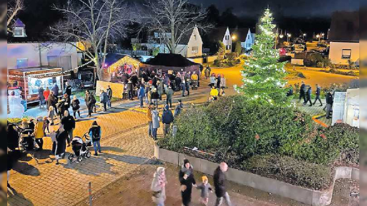 Familiärer Nikolausmarkt in Maxdorf vor dem Carl-Bosch-Haus