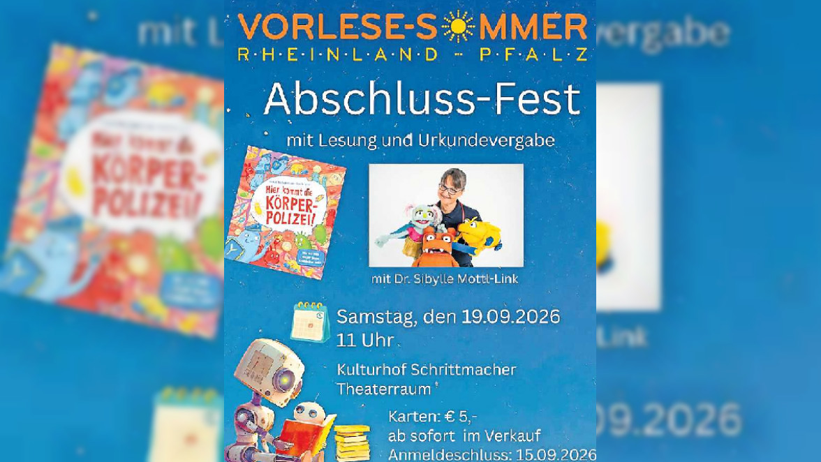 Anmelden für Vorlesesommer-Abschlussfeste