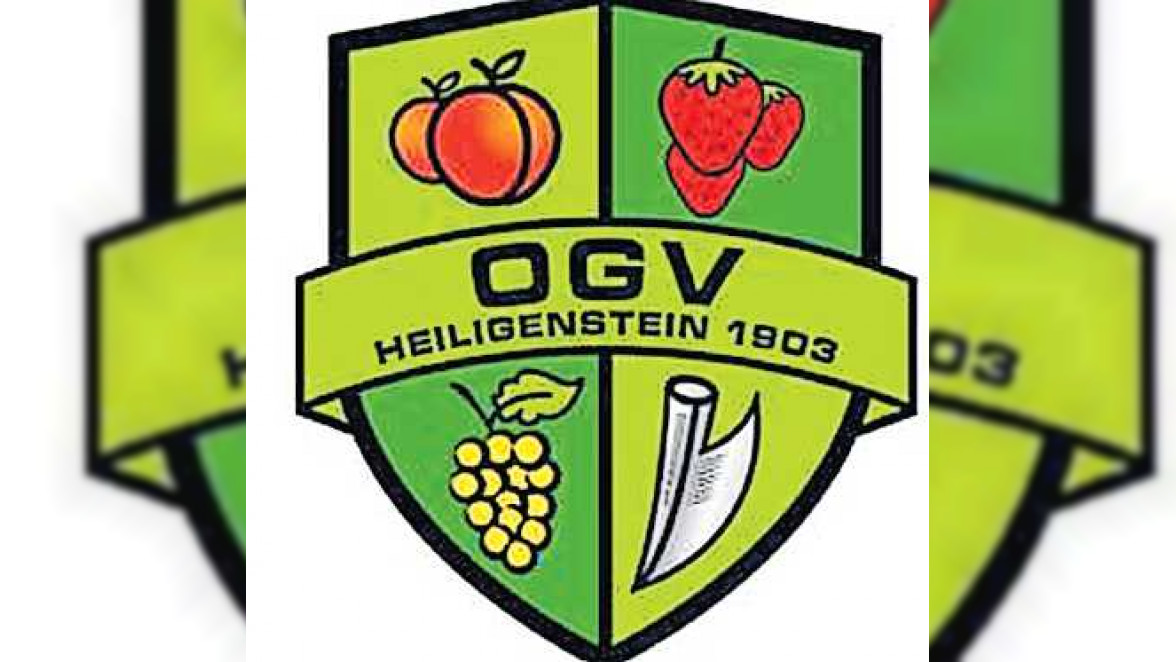 Obst- und Gartenbauverein Heiligenstein: Ein Wappen an der Rebzeile