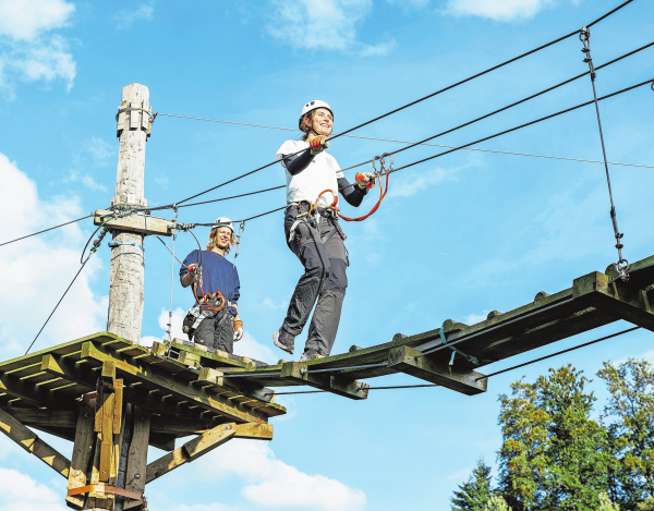 Gruppenerlebnis im Seilpark Rigi